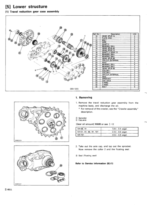 Kubota KH36, KH41, KH51, KH61 Excavator Workshop Manual - Image 3