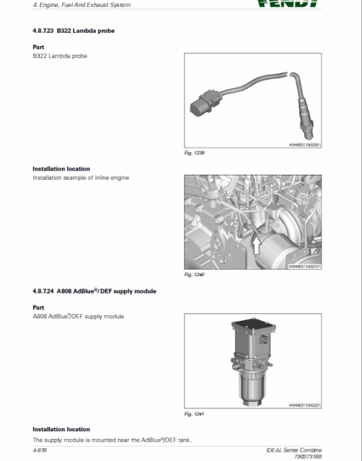 Fendt Ideal 7, Ideal  8, Ideal 9 Series Combine Service Manual - Image 3