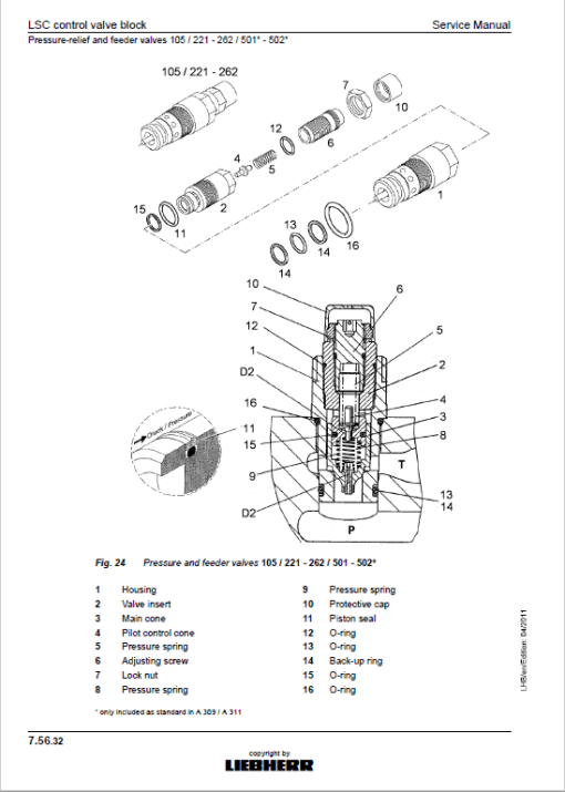 Liebherr A309, A311, A312, A314, A316, R313, R317 Litronic TCD Excavator Manual - Image 3