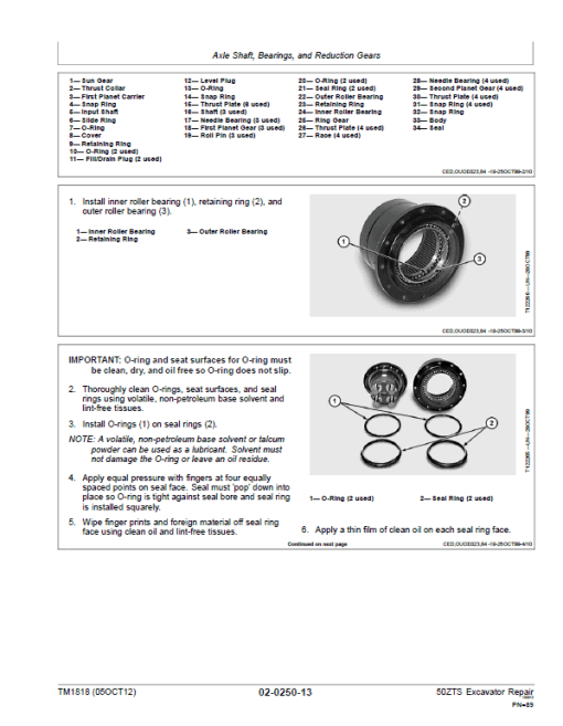 John Deere 50ZTS Excavator Repair Technical Manual - Image 3