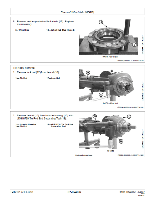 John Deere 410K Backhoe Loader Repair Technical Manual (S.N after E219607 - ) - Image 3