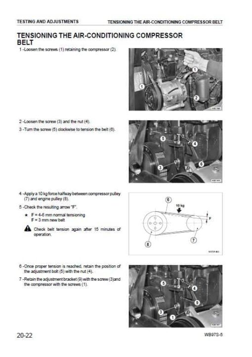 Komatsu WB97S-5 Backhoe Loader Repair Service Manual - Image 3