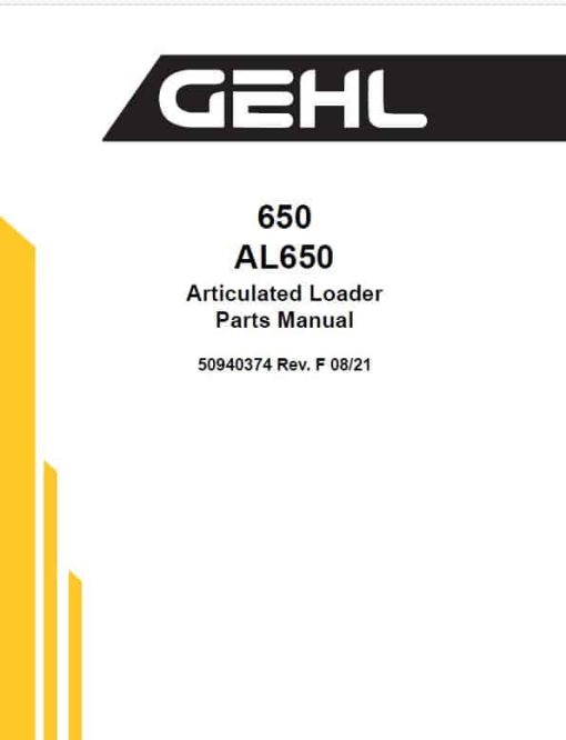 Gehl AL 650 Articulated Loader Repair Service Manual - Image 3