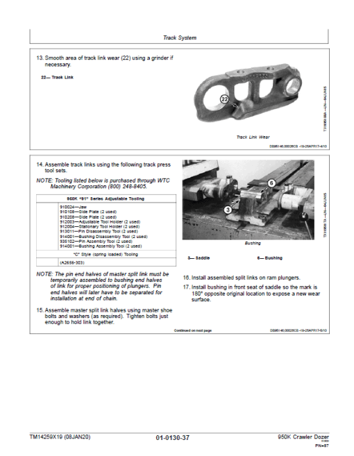 John Deere 950K Crawler Dozer Technical Manual (SN. from C310401 - 338999) - Image 5