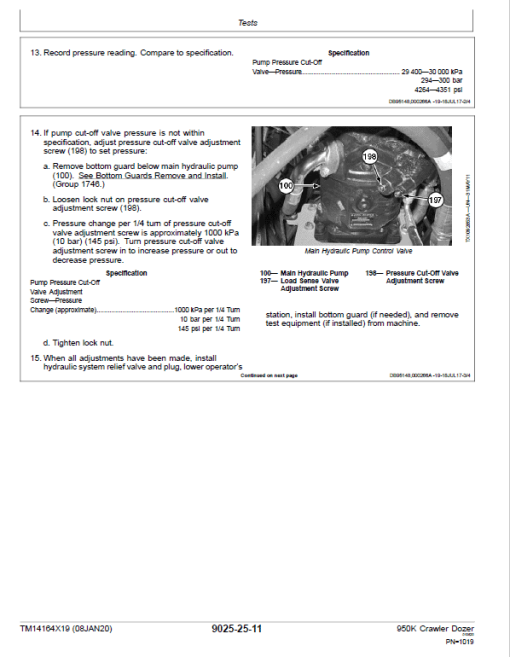 John Deere 950K Crawler Dozer Technical Manual (SN. from F310401 - 338999) - Image 3