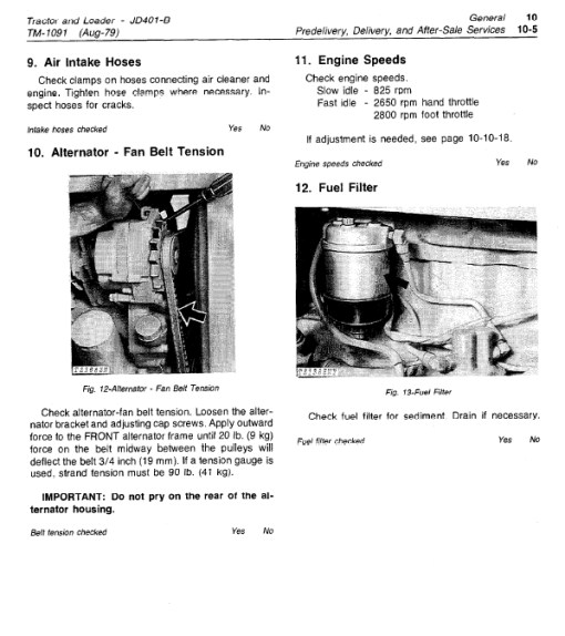 John Deere 401B Tractor and Loader Technical Manual (TM1091) - Image 4