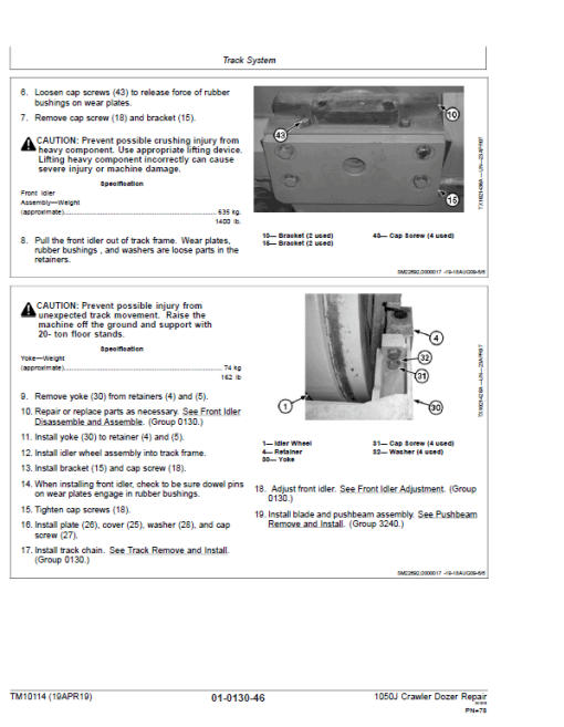 John Deere 1050J Crawler Dozer Repair Technical Manual - Image 5