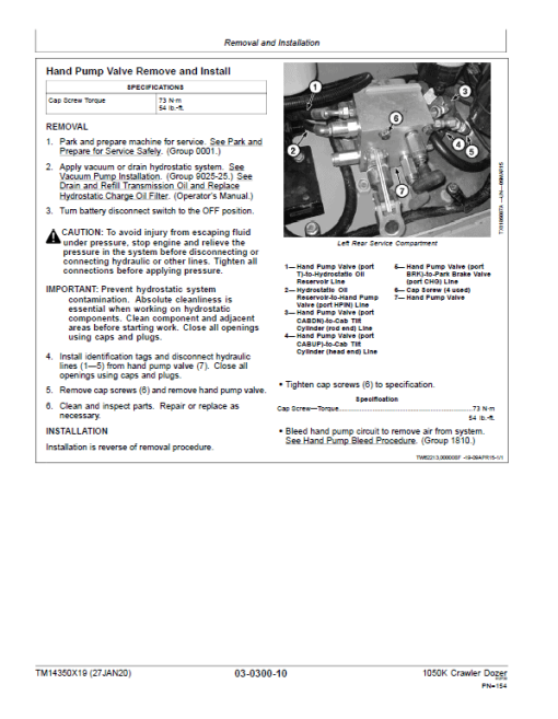 John Deere 1050K Crawler Dozer Technical Manual (SN. C318802-) - Image 5