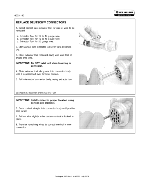 New Holland G170VP AWD, G200VP AWB Motor Grader Repair Manual - Image 3