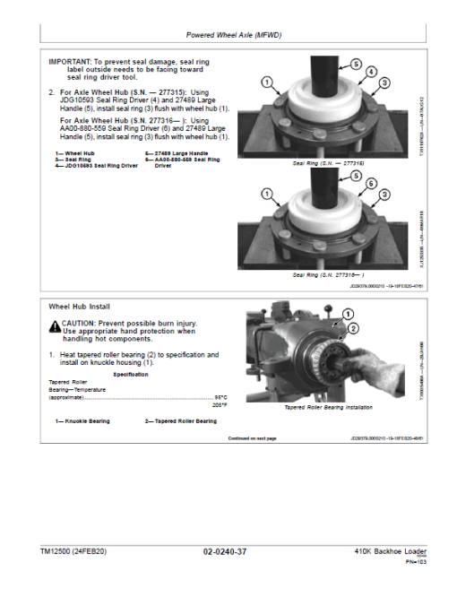 John Deere 410K Backhoe Loader Repair Technical Manual (S.N after C219607 & D219607 - ) - Image 3