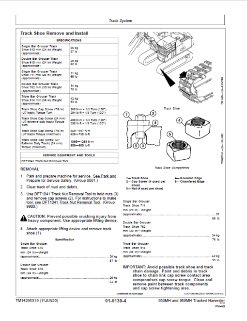 John Deere 953MH, 959MH Tracked Harvester Repair Manual (S.N F317982 - & L317982 - ) - Image 3