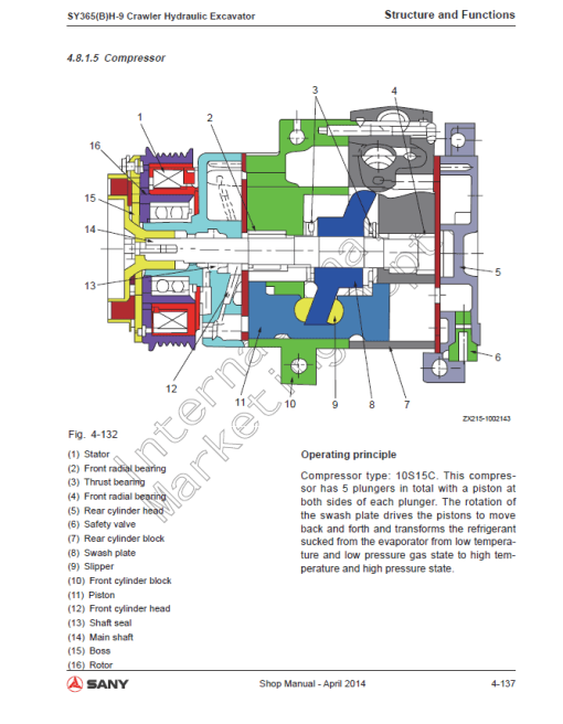 Sany SY365H-9, SY365BH-9 Hydraulic Excavator Repair Service Manual - Image 3