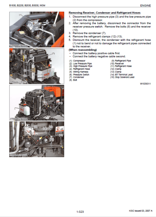 Kubota B1830, B2230, B2530, B3030 Tractor Workshop Manual - Image 3