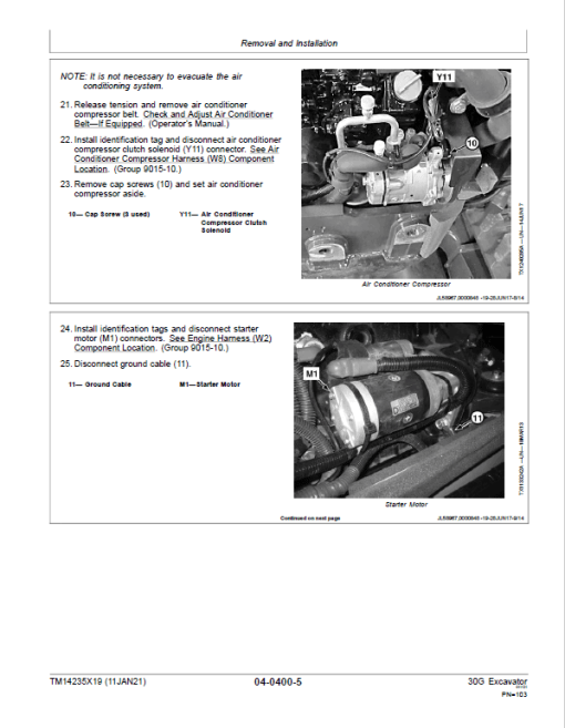 John Deere 30G Excavator Repair Technical Manual (SN. K265001-) - Image 3