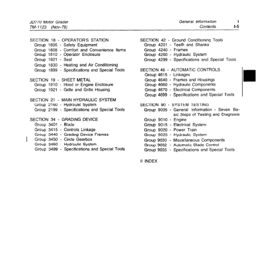 John Deere 770 Motor Grader Repair Technical Manual (TM1123) - Image 4