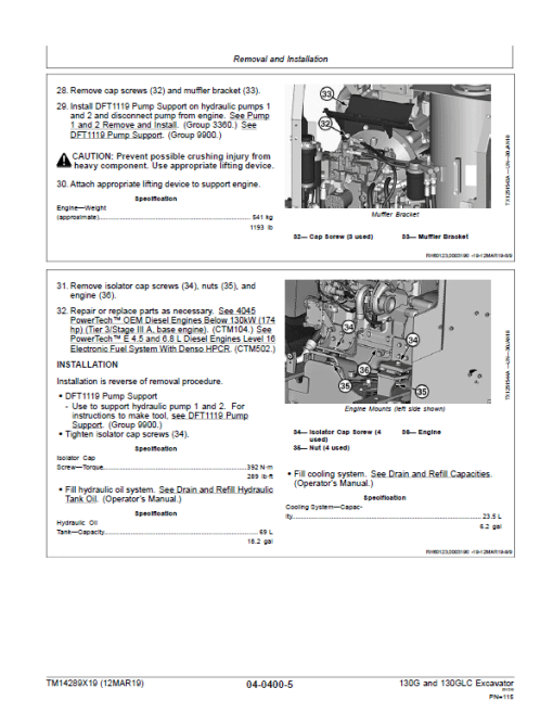 John Deere 130G, 130GLC Excavator Technical Manual (SN. D040001-) - Image 5