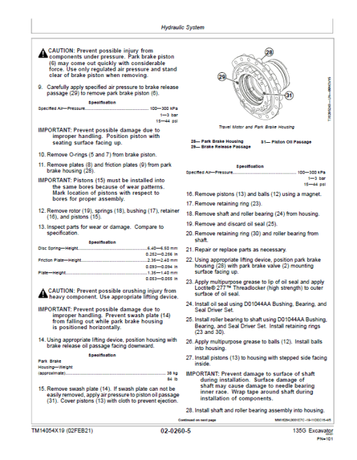 John Deere 135G Excavator Repair Technical Manual (SN. F500001-) - Image 3