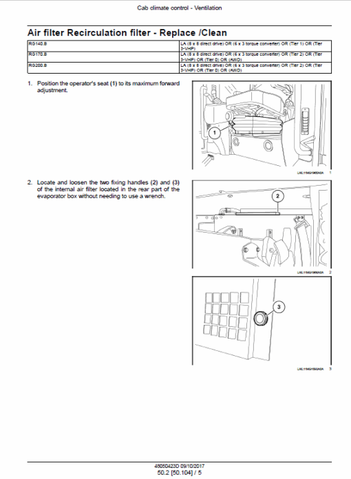 New Holland RG140.B VHP, RG170.B VHP, RG200.B VHP Motor Graders Manual - Image 3