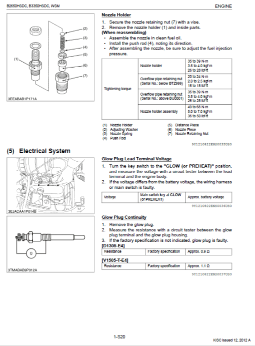 Kubota B2650HSDC, B3350HSDC Workshop Service Manual - Image 3