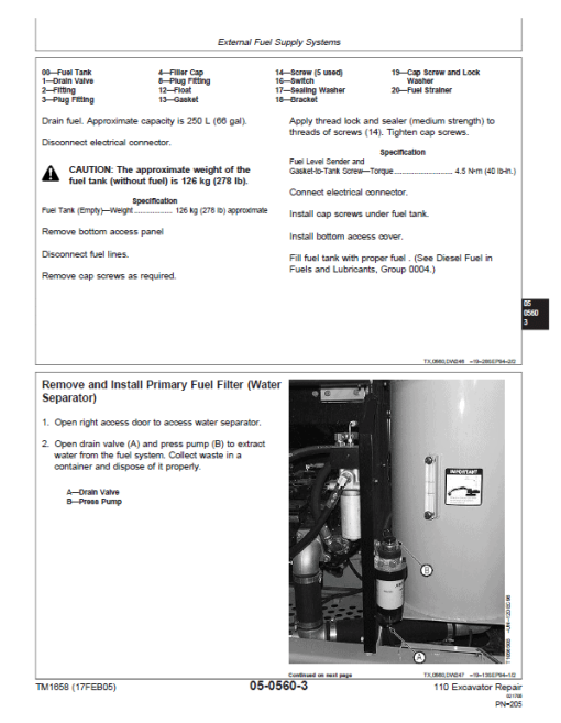 John Deere 110 Excavator Repair Technical Manual - Image 3