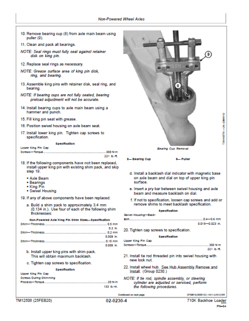 John Deere 710K Backhoe Loader Repair Technical Manual (S.N after E219607 - ) - Image 3