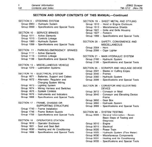 John Deere 862 Scraper Repair Technical Manual (TM1212) - Image 4