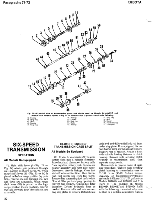 Kubota B5100D, B5100E, B6100D, B6100E, B7100D Tractor Workshop Manual - Image 3