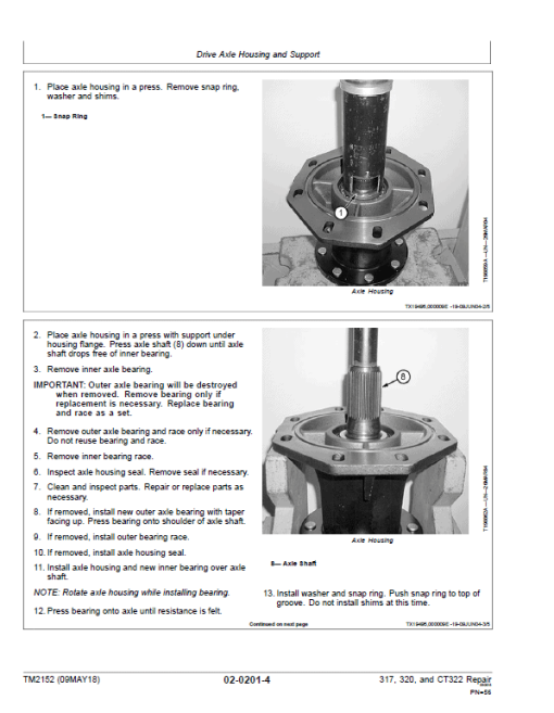 John Deere 317, 320 Skid Steer Loader Technical Manual (TM2151 and TM2152) - Image 3