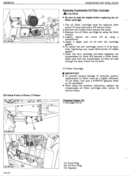 Kubota B6200HST, B7200HST Tractor Workshop Service Manual - Image 3