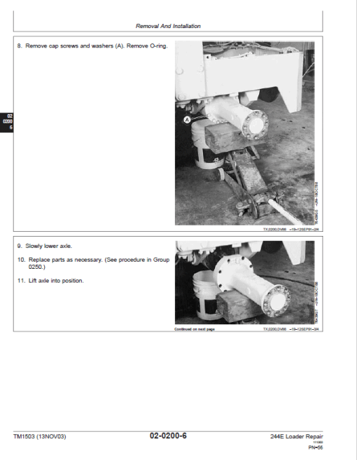 John Deere 244E Loader Repair Technical Manual - Image 3