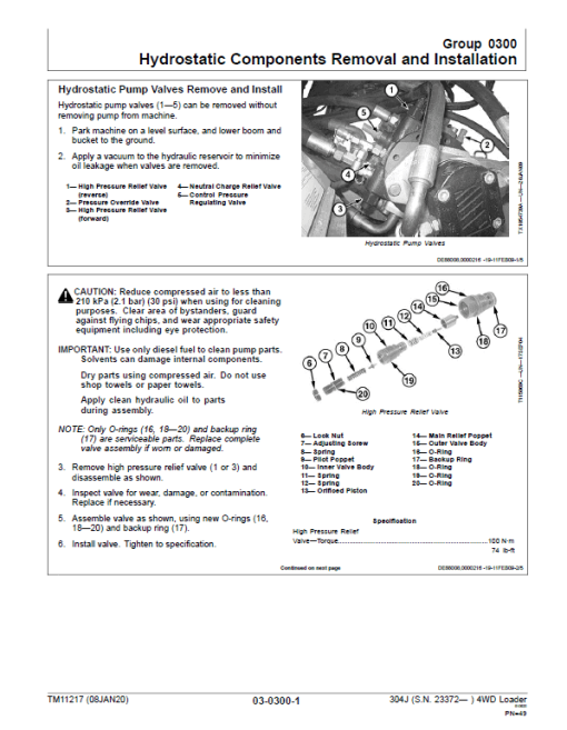 John Deere 304J 4WD Loader Technical Manual (SN. from 23372) - Image 3