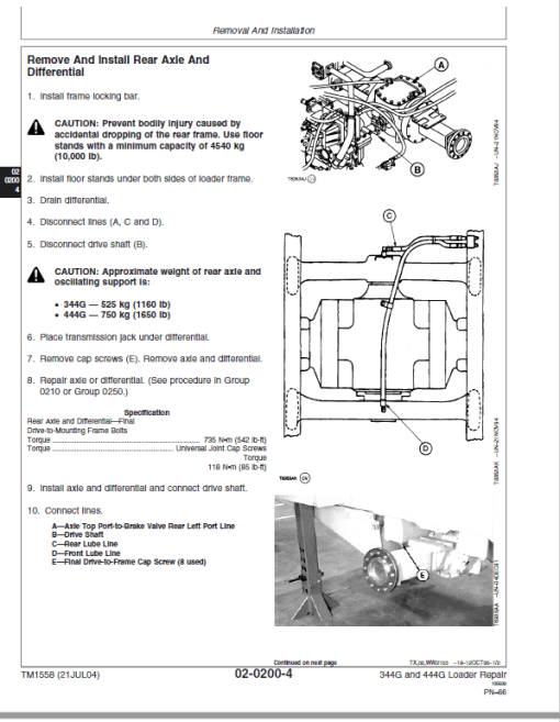 John Deere 344G, 444G Loader Repair Technical Manual - Image 3