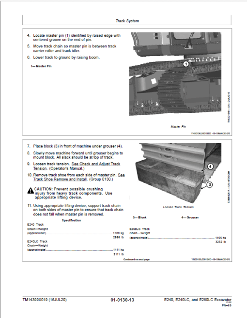 John Deere E240, E240LC, E260LC Excavator Repair Manual (See Applicable Serial) - Image 3