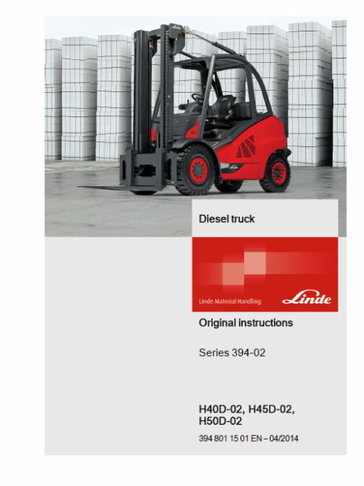 Linde 394 Forklift Truck H-Series: H40, H45, H50 Service Training (Workshop) Manual - Image 11