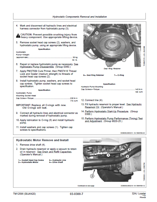 John Deere 324J Loader Repair Technical Manual - Image 5