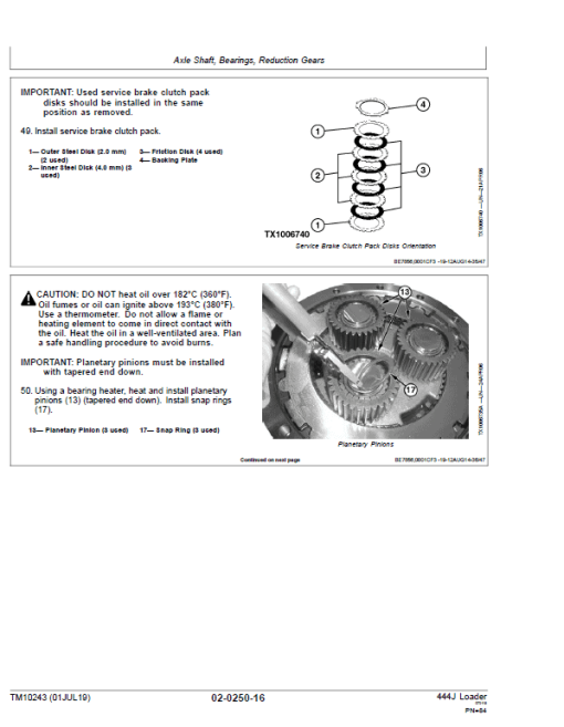 John Deere 444J Loader Repair Technical Manual (SN. after 611275) - Image 5