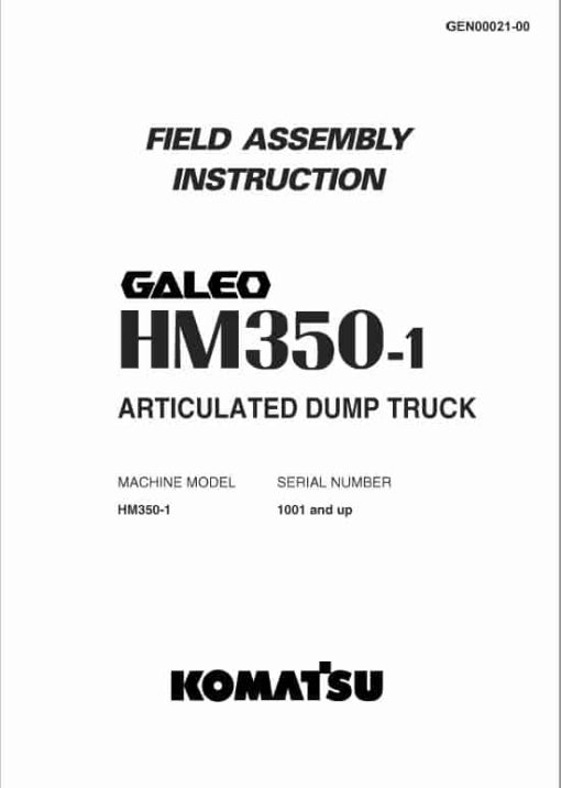 Komatsu HM350-1 Dump Truck Service Manual - Image 3