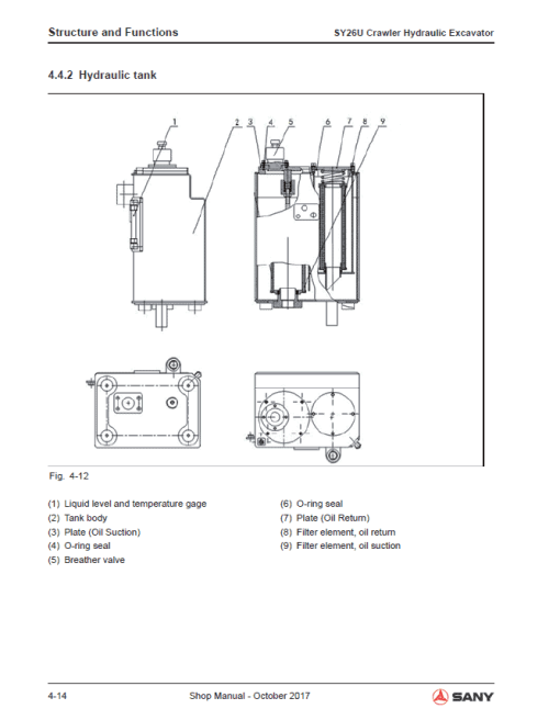 Sany SY26U Hydraulic Excavator Repair Service Manual - Image 3