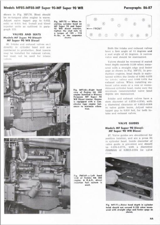 Massey Ferguson MF 85, MF 88, MF 90 Tractor Service Manual - Image 3