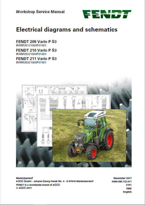 Fendt 207, 208, 209, 210, 211 Vario VFP S3 Tractors Workshop Repair Manual - Image 3