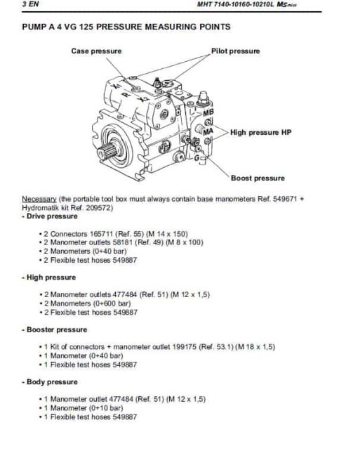 Manitou MHT 7140, MHT 10160, MHT 10210L M Series Telehandler Repair Manual - Image 4