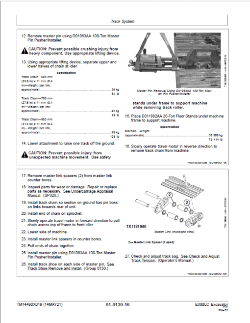 John Deere E300LC Excavator Repair Manual (S.N after C000001 - & D000001 - ) - Image 3