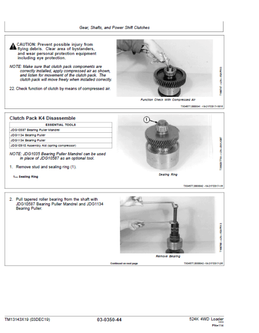 John Deere 524K 4WD Loader Technical Manual (SN. D000001 - D001000) - Image 2