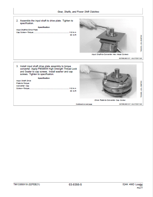 John Deere 524K 4WD Loader Technical Manual (SN. F670307 - F677548) - Image 3