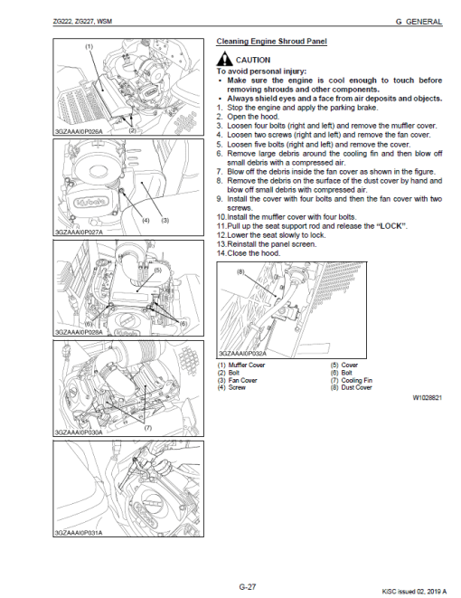 Kubota ZG222, ZG222S, ZG227 Mower Workshop Service Manual - Image 3