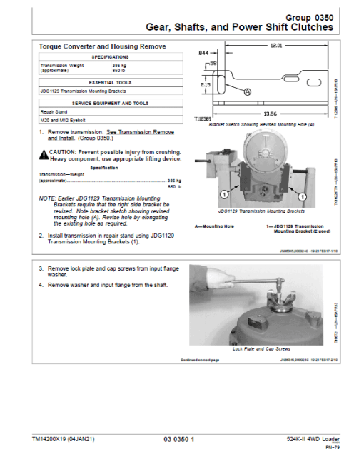 John Deere 524K-II 4WD Loader Technical Manual (SN. from D001001) - Image 3