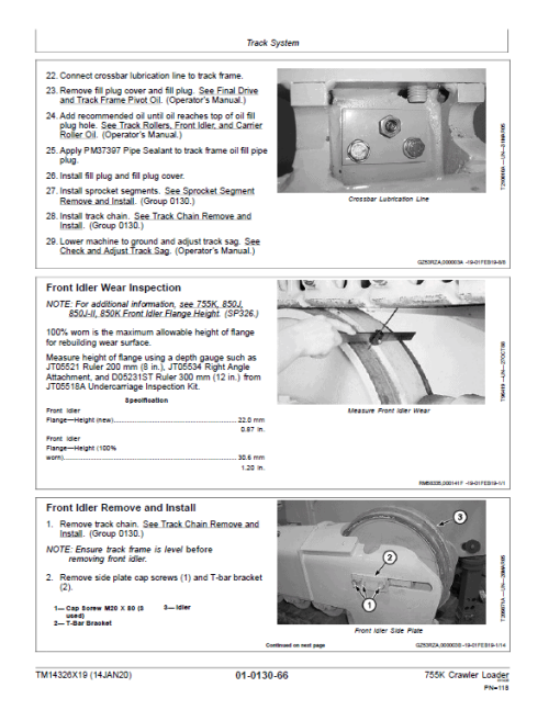 John Deere 755K Crawler Loader Repair Technical Manual (S.N after F339207 - ) - Image 3