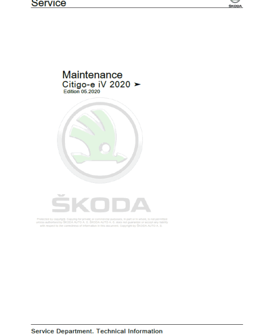 SKODA CITIGO-E IV (NE) Repair Service Manual - Image 3