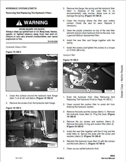 Bobcat B900 Loader Service Repair Manual - Image 3