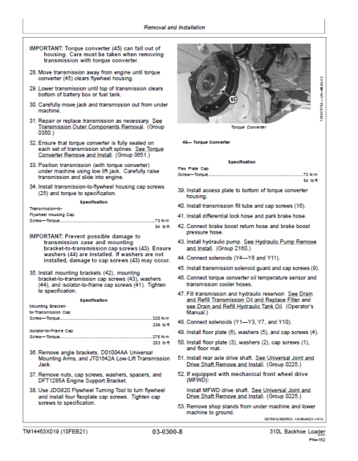 John Deere 310L Backhoe Loader Repair Technical Manual (S.N after C390996 & D390996 - ) - Image 3